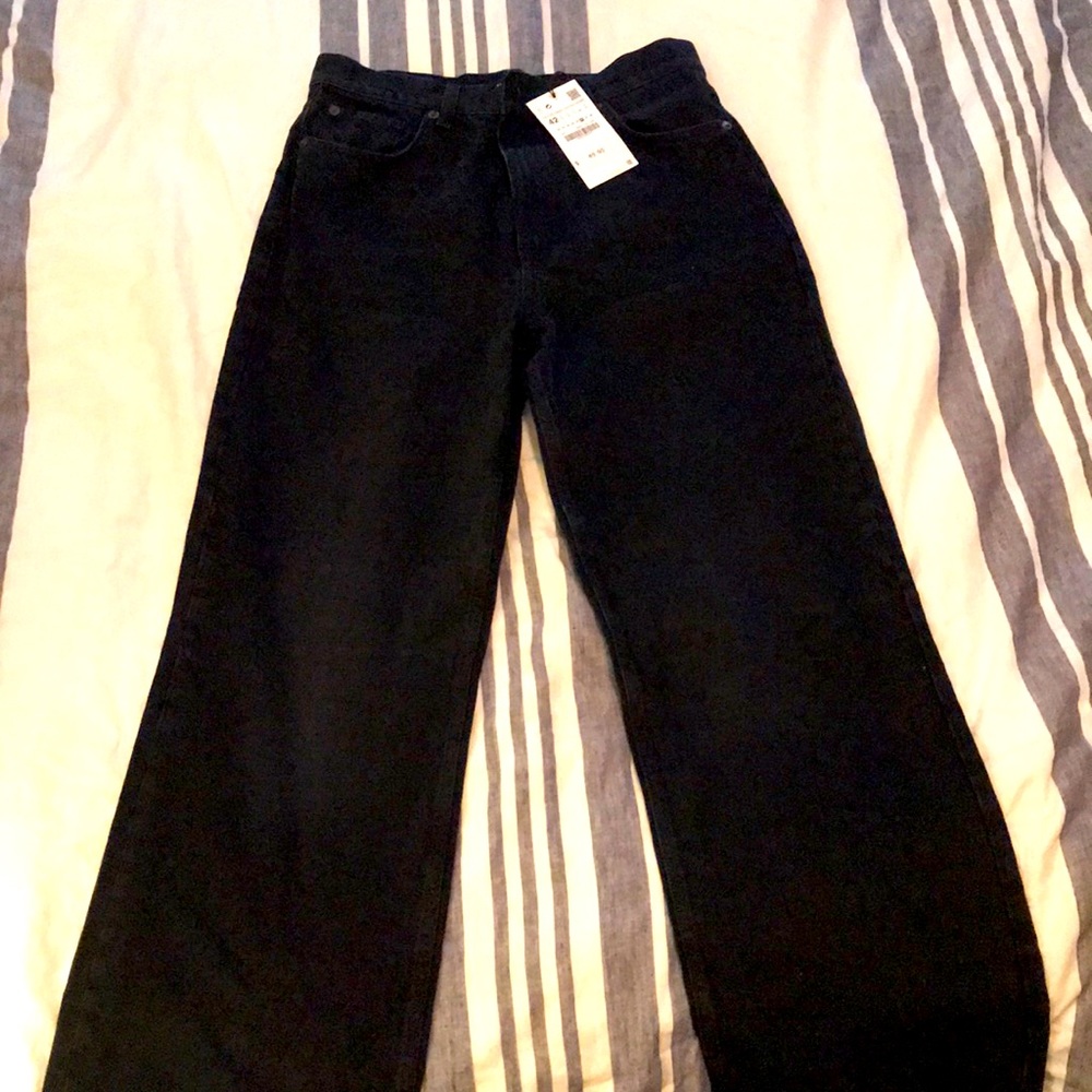Zara wide leg black jeans